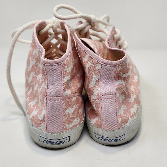 Startas Pink Canvas Unicorn Print High Top Fashion Sneakers Womens 41 US 9 Laces - Picture 6 of 9